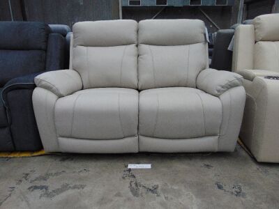 KOLER 2 seater Leather recliner Lounge DUAL- ANT