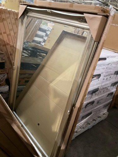 Silver square mirror 200 x 110cm
