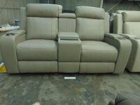PORTMAN Leather 2 SEATER Lounge with electric recliner*MIS