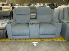LEMAN Fabric 2 Seater recliner Lounge - LAVA
