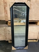 Black Square Standing Mirror. 140 x 50cm