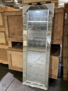 915 Cheval + Silver stand. Floor Mirror. 1.6m x 60cm