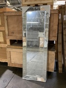915 Cheval + Silver stand. Floor Mirror. 1.6m x 60cm