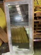 Silver Square Mosaic Mirror 170 x 80cm