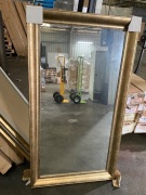 Gold Square Standing Mirror 140 x 70cm