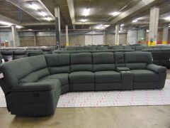 KLEIN Fabric 5 seater corner Lounge with recliner- *ASH DIR - 2
