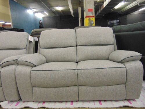 Metropole Powered 2 seater Fabric Recliner. *DKG