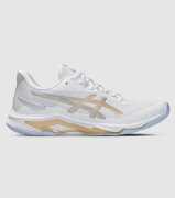 Asics Netburner Ballistic FF 4 ( Wide) (Womens) &mdash; White/Champagne &mdash; US 7.5