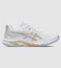 Asics Netburner Ballistic FF 4 ( Wide) (Womens) &mdash; White/Champagne &mdash; US 7.5
