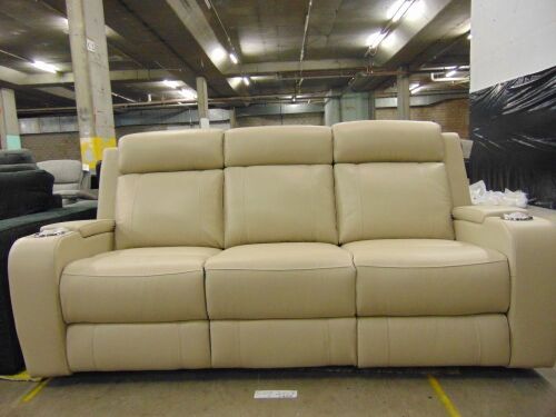 PORTMAN Leather 3 SEATER Lounge with electric recliner *IVO
