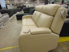 PORTMAN Leather 3 SEATER Lounge with electric recliner *IVO - 2