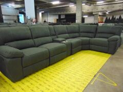 KLEIN Fabric 5 seater corner Lounge with recliner- *ASH DIR - 2
