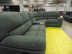 KLEIN Fabric 5 seater corner Lounge with recliner- *ASH DIR - 3