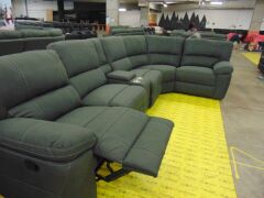 KLEIN Fabric 5 seater corner Lounge with recliner- *ASH DIR - 4