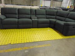 KLEIN Fabric 5 seater corner Lounge with recliner- *ASH DIR - 3