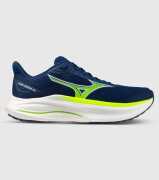 Mizuno Wave Inspire 22 Mens Wide &mdash; Estate Blue Lightning Yellow &mdash; US 11.5