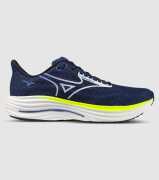 Mizuno Wave Rider 29 Mens &mdash; Estate Blue/White/Lightning Yellow &mdash; US 10.5