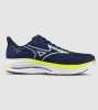 Mizuno Wave Rider 29 Mens &mdash; Estate Blue/White/Lightning Yellow &mdash; US 10.5