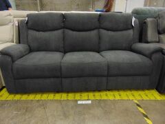 GATWICK Fabric 3 seater recliner Lounge W DROP TRAY/LIGHT - LIC