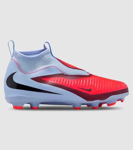 Nike Jr Phantom 6 High Acad FG / MG / Royal Tint / Brt Crimson (Kids) &mdash; Royal Tint/Bright Crimson-Black &mdash; US 6