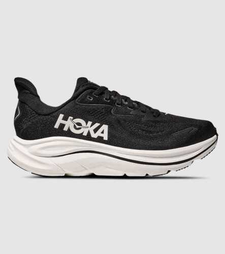 Hoka M Clifton 10 Wide (Mens) &mdash; Black / White &mdash; US 10.5
