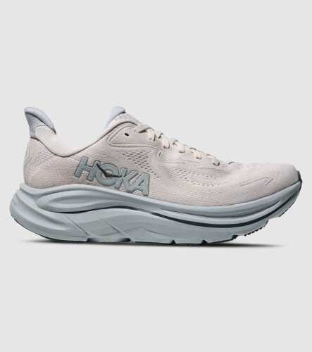 Hoka W Clifton 10 (Womens) &mdash; Grout / Mineral Blue &mdash; US 10B