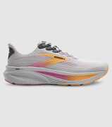 Brooks Ghost 17 / Oyster / Apricot (Womens, D (Wide)) &mdash; Oyster/Apricot/Pink &mdash; US 7.5