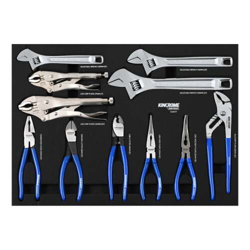 Kincrome EVA927T CONTOUR&reg; 11 Piece Pliers & Wrenches EVA Tray Set EVA927T