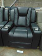 WHITEHAVEN Leather single seater electric recliner*Black