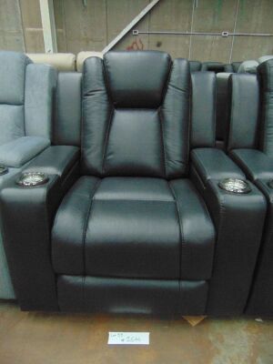 WHITEHAVEN Leather single seater electric recliner*Black