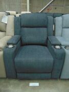 DNL LEMAN Fabric Lounge Single Seater Electric Recliner - EBONY