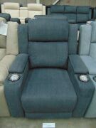 DNL LEMAN Fabric Lounge Single Seater Electric Recliner - EBONY - 3