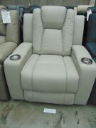 WHITEHAVEN Leather single seater electric recliner - dive LEA*DOVe