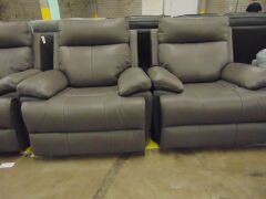 DNL HAILEBURY Leather 3 SEATER RECLINER Lounge + 2 SINGLE SEATER RECLINERS *GRAPH (SP) - 3