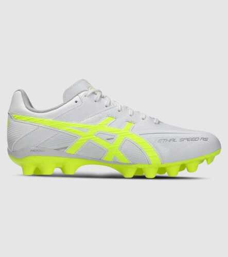 Asics Lethal Speed RS (FG) Mens Football Boots&mdash; White/Safety Yellow &mdash; US 10