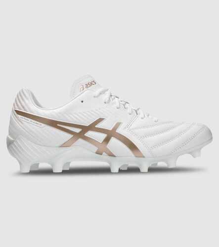 Asics Lethal Flash IT 3 Womens Football Boots &mdash; White/Rose Gold &mdash; US 8.5