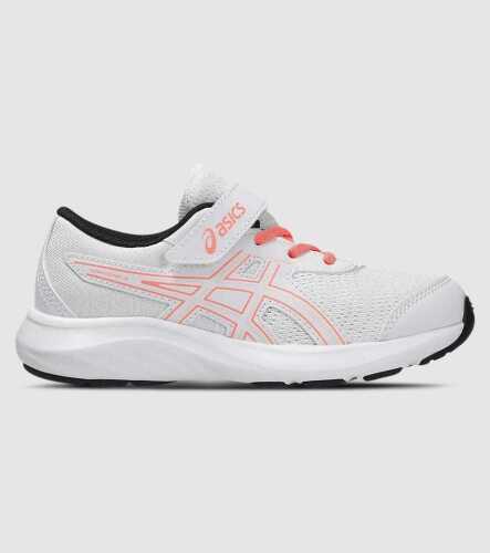Asics Contend 9 PS (Kids) &mdash; White/Pearl Pink &mdash; US 1