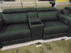 Brooklyn 2-Seater Fabric Recliner Sofa - GRA - 2