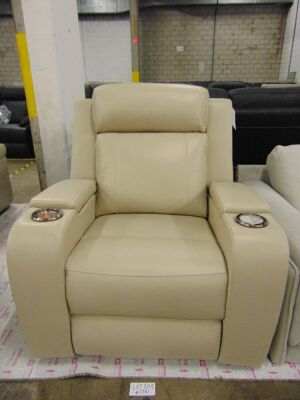 PORTMAN Leather SINGLE SEATER ELECTRIC RECLINER - IVO