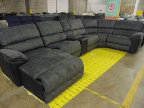 BOURBON Modular Fabric Lounge Left Hand Facing SLATE Hilco Global APAC