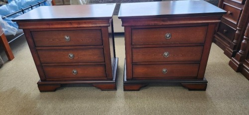 2x 3 Draw Bedside tables - RRP $998 - Ex-Display