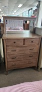 Drawer Chest 5 Draws with mirror - RRP $1299 - Ex-Display