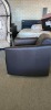 Deluxe Leather Arm Chair Chocolate brown leather Silver Base - RRP $999 - Ex-Display - 2