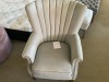 Charles Feature Chair, Stitch Detail, grey linen upholstery - RRP $349 - Ex-Display - 5
