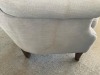 Charles Feature Chair, Stitch Detail, grey linen upholstery - RRP $349 - Ex-Display - 8