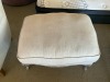 Footstool Dark lime wash base/ linen fabric - RRP $299 - Ex-Display