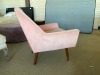 Aurora Feature Chair, pink upholstery timber legs - RRP $499 - Ex-Display - 4