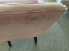 Aurora Feature Chair, pink upholstery timber legs - RRP $499 - Ex-Display - 6
