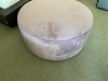 Jasmine 900mm Ottoman round, lilac upholstery - RRP $699 - Ex-Display