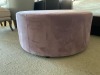 Jasmine 900mm Ottoman round, lilac upholstery - RRP $699 - Ex-Display - 2